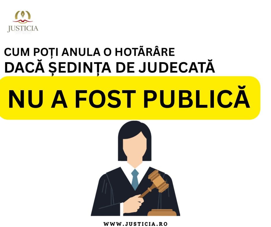 Cum poți anula o hotărâre dacă ședința de judecată nu a fost publică